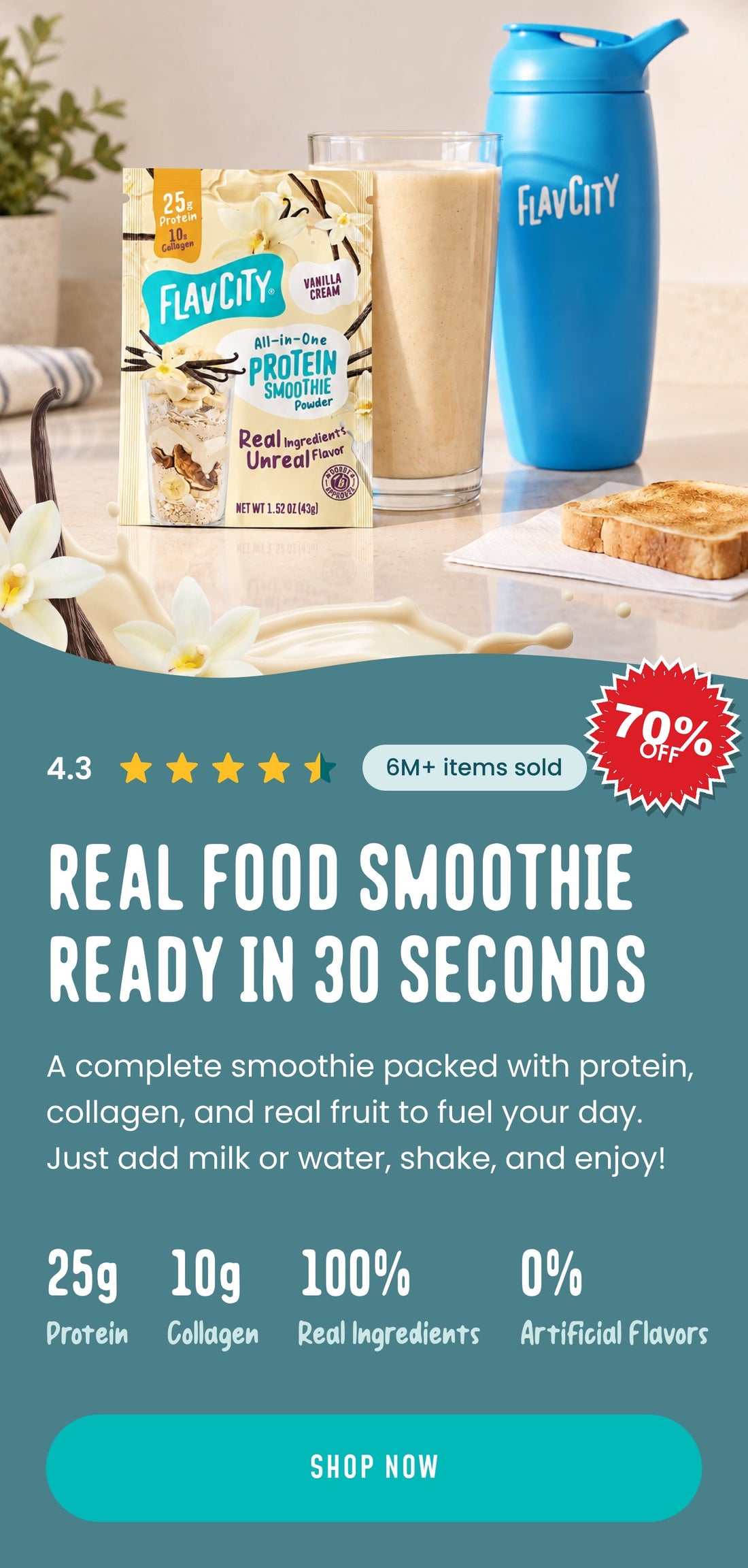 Real food smoothie ready in 30 secondS